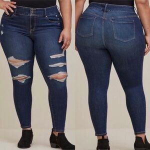 Ripped Skinny Jeans-Torrid 20R